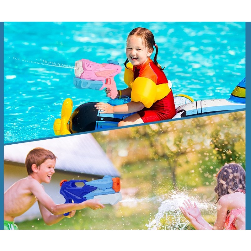 Set 4x Pistol cu Apa pentru Copii, Selexmo, 6ani+, Albastru+Roz, 300 ML