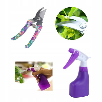 Set 5 accesorii pentru gradinarit, geanta depozitare inclusa, otel inoxidabil, 38 x 29 cm, mov