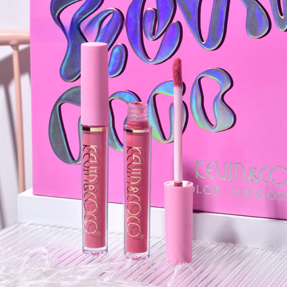 Set de Buze, KEVIN &amp; COCO, Pink Girl, 6 Lip Gloss-uri, 17 x 14.8 x 2.9 cm, Roz/Maro