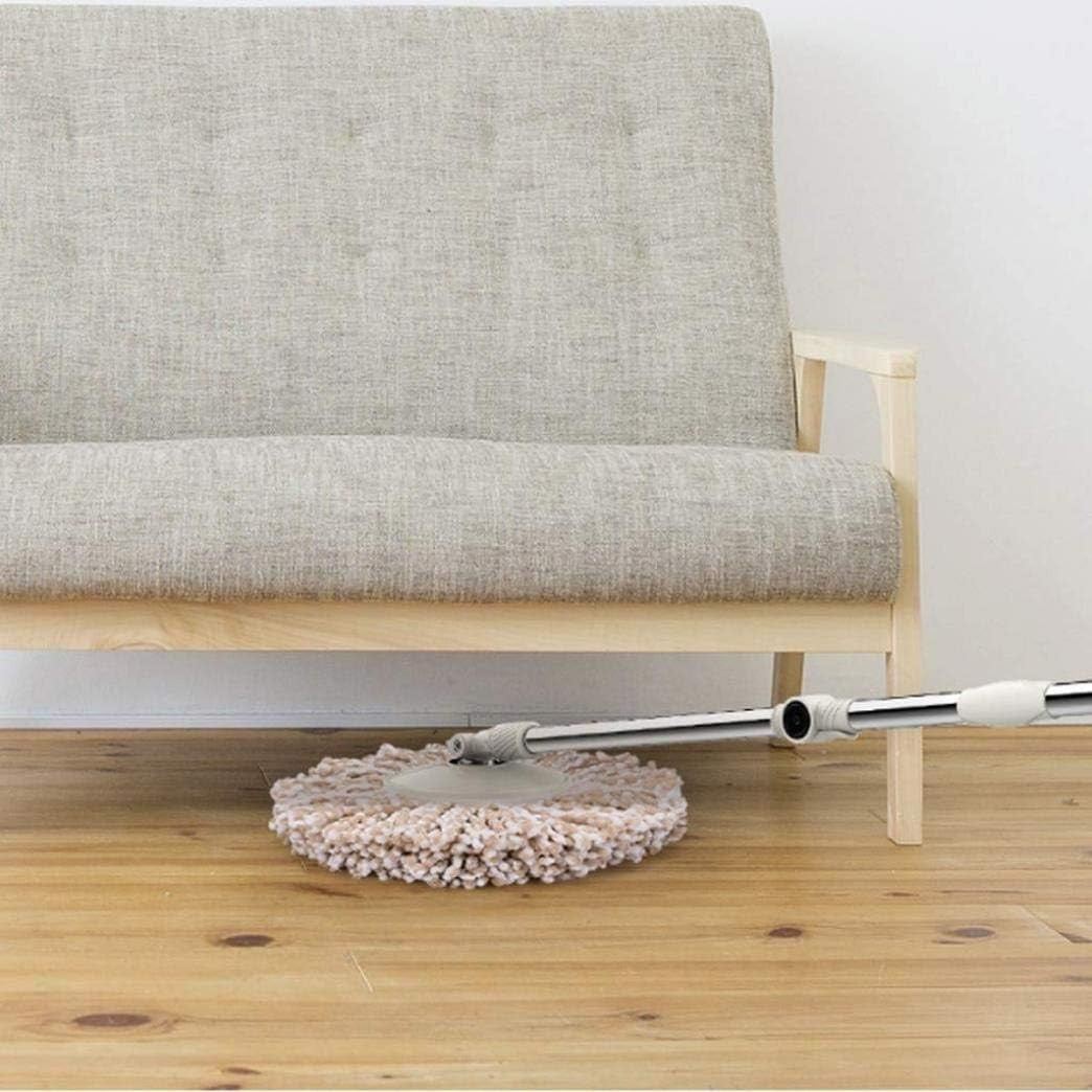 Set Galeata si Mop Rotativ 360°, selexmo, Cu Dubla Actiune Centrifuga, Pentru Uz Casnic, Maner din Otel Inoxidabil Telescopic, 2 Capte din Bumbac, 46x27x29 cm, Roz