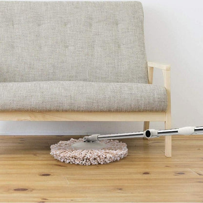 Set Galeata si Mop Rotativ 360°, selexmo, Cu Dubla Actiune Centrifuga, Pentru Uz Casnic, Maner din Otel Inoxidabil Telescopic, 2 Capte din Bumbac, 46x27x29 cm, Roz