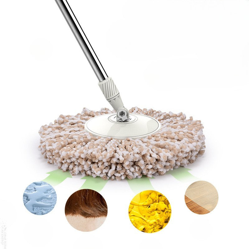 Set Galeata si Mop Rotativ 360°, selexmo, Cu Dubla Actiune Centrifuga, Pentru Uz Casnic, Maner din Otel Inoxidabil Telescopic, 2 Capte din Bumbac, 46x27x29 cm, Roz