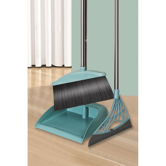 Set matura, faras cu coada si matura silicon, selexmo, Pentru uz casnic, Plastic/Otel, Albastru deschis, 90 x 72 x 100 cm