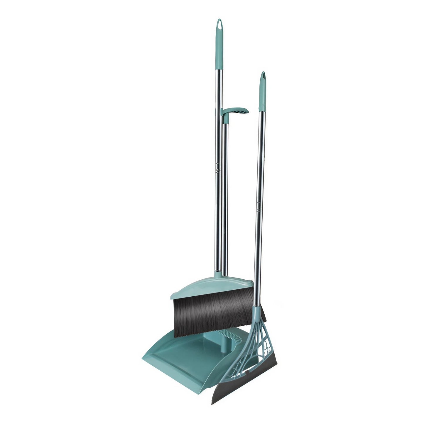 Set matura, faras cu coada si matura silicon, selexmo, Pentru uz casnic, Plastic/Otel, Albastru deschis, 90 x 72 x 100 cm