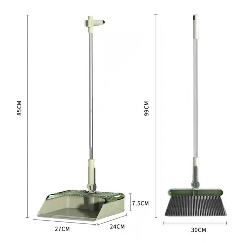 Set Matura si Faras cu Coada selexmo, cu Dinti de Pieptene pentru Curatare Matura, rotativ, pliabil, detasabil, Otel inoxidabil si Polipropilena, 99 x 30 cm Verde