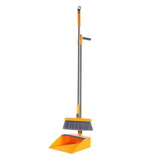 Set Matura si Faras cu Coada Detasabila, selexmo, cu Dinti de Pieptene pentru Curatare Matura, rotativ, pliabil, Otel inoxidabil si Polipropilena, portocaliu