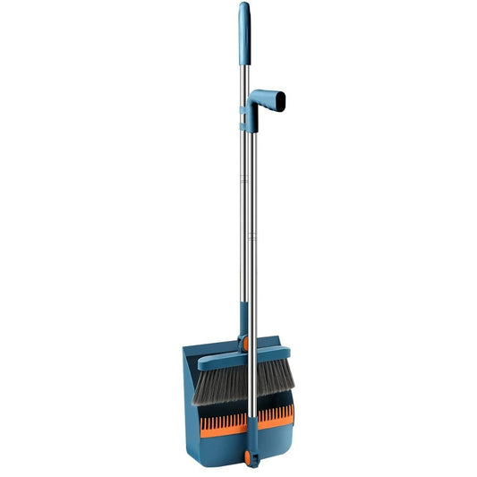 Set Matura si Faras cu Coada , cu Dinti de Pieptene pentru Curatare Matura, rotativ, pliabil, detasabil, Otel inoxidabil si Polipropilena, albastru