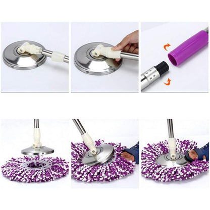 Set mop rotativ cu galeata selexmo, material plastic si microfibra, rezistent, cu dop scurgere, vas detasabil, pentru interior, capacitate 8 l, negru/rosu