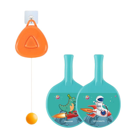 Set Palete de Tenis de Masă pentru Copii cu Design Animat - Include Accesoriu de Agățat și 2 Mingi