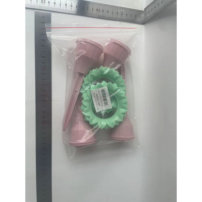 Set picuratoare cu valva pentru irigare selexmo, design floare, viteza reglabila, fixare prin infigere, practic, 16.8 x 9 cm, roz