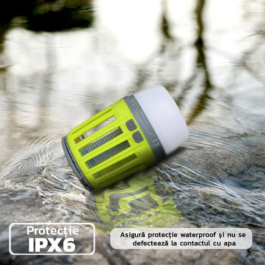LAMPĂ UV ANTIINSECTE, ANTI MUSTE, ANTI TANTARI, CU ACUMULATOR REINCARCABIL PRIN USB, PORTABIL, 3.7 V, 200 LUMENI, 8.5 X 13.3 CM, VERDE