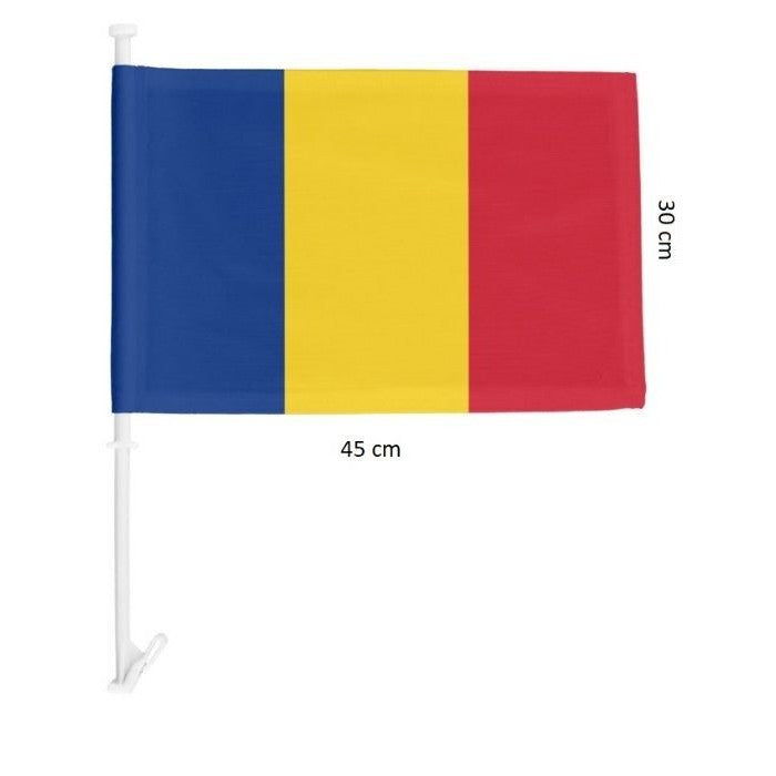 Set 5 buc - Steag Tricolor Auto, 45 cm x 30 cm, Stegulet, Drapel