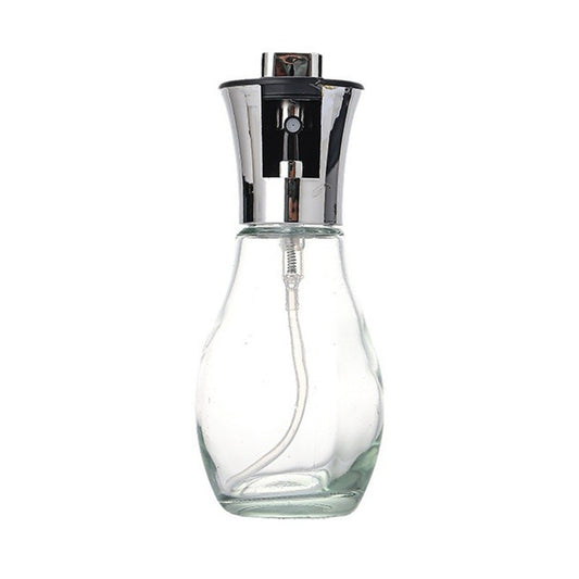 Sticla de ulei cu Pulverizator, selexmo, Sticla pentru Lichide de Bucatarie, Otet, Sos, 16.7 x 5.2 cm, Volum 200 ml, Silver