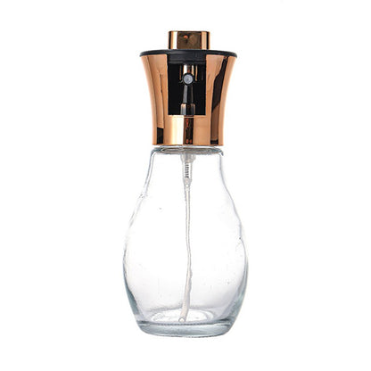 Sticla de ulei cu Pulverizator, selexmo, Sticla pentru Lichide de Bucatarie, Otet, Sos, 16.7 x 5.2 cm, Volum 200 ml, Roz Gold