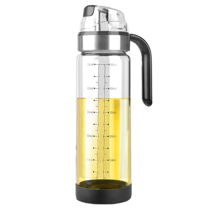 Sticla de ulei etansa cu deschidere inchidere, selexmo, Dispenser de ulei de bucatarie, Sos de soia, Otet, 500 ml, Transparent