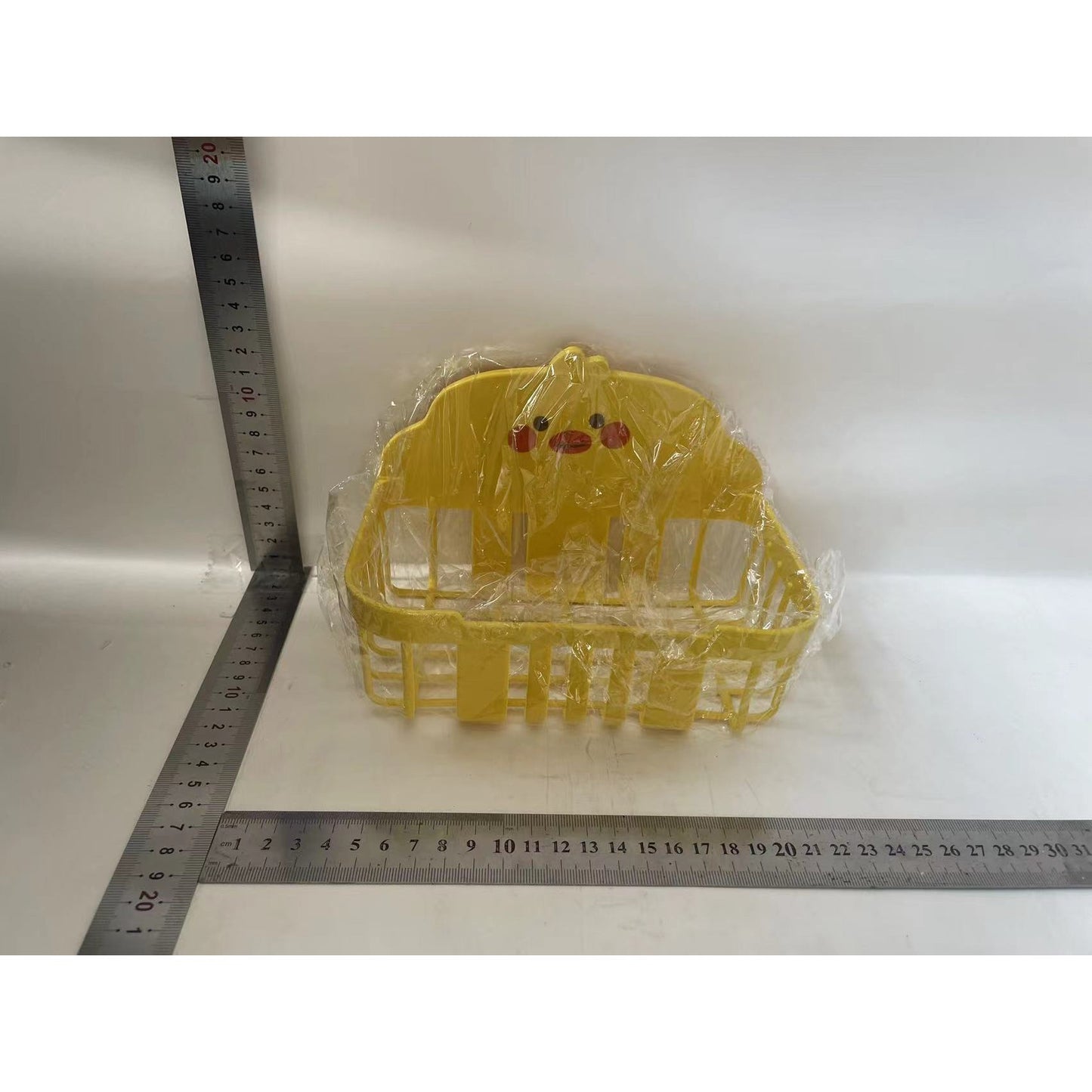 Suport pentru Servetele in Baie, selexmo, Suport pentru Prosoape, din Plastic PP, Montare pe Perete cu Adeziv, Model Ratusca, 13x19x12 cm, Galben