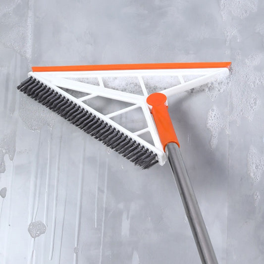 Mop Multifunctional, Portocaliu, cu Racleta din Silicon, Maner Telescopic, Curatarea Eficienta a Tuturor Suprafetelor