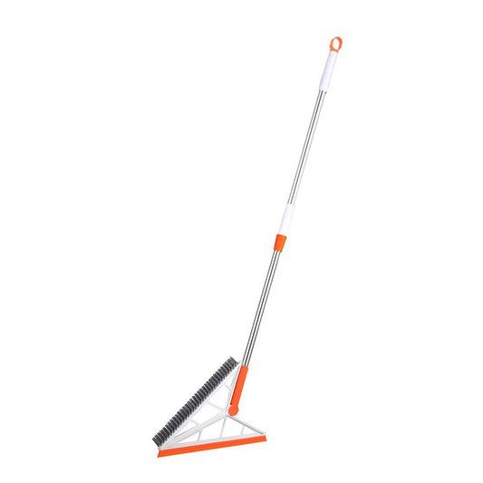 Mop Multifunctional, Portocaliu, cu Racleta din Silicon, Maner Telescopic, Curatarea Eficienta a Tuturor Suprafetelor