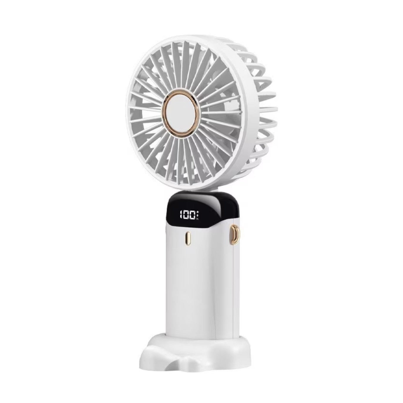 Ventilator Ultra Portabil cu Aromaterapie, 3 in 1, de Mana, de Birou, de Gat, 5 Trepte de Viteza, Incarcare USB, Autonomie 12h, Pliabil, cu Ecran LCD, Roz