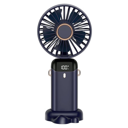 Ventilator Ultra Portabil cu Aromaterapie, 3 in 1, de Mana, de Birou, de Gat, 5 Trepte de Viteza, Incarcare USB, Autonomie 12h, Pliabil, cu Ecran LCD, Roz