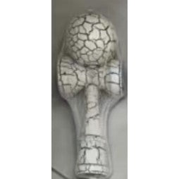 Kendama Crack, Selexmo, din Lemn, 18 cm, +14 Ani, Diametru Bila 6 cm, Model Crapat, Alb